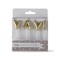 Yay! Candle Set Paraffin Wax Plastic Pick Gold Letters Birthday Party Decor